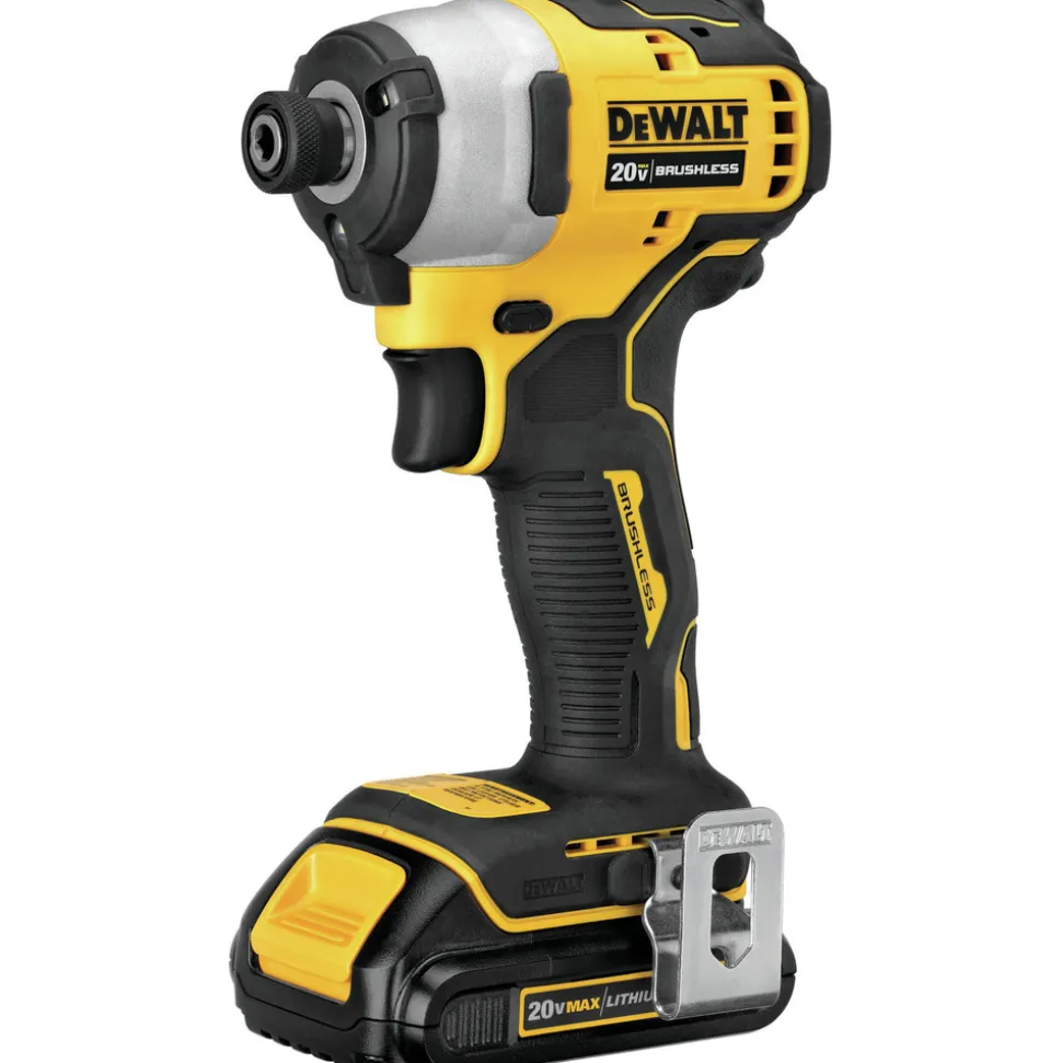 Factory Reconditioned Dewalt ATOMIC 20V MAX Brushless Lithium-Ion Compact 1/4 in. Cordless Impact Driver Kit (1.3 Ah)