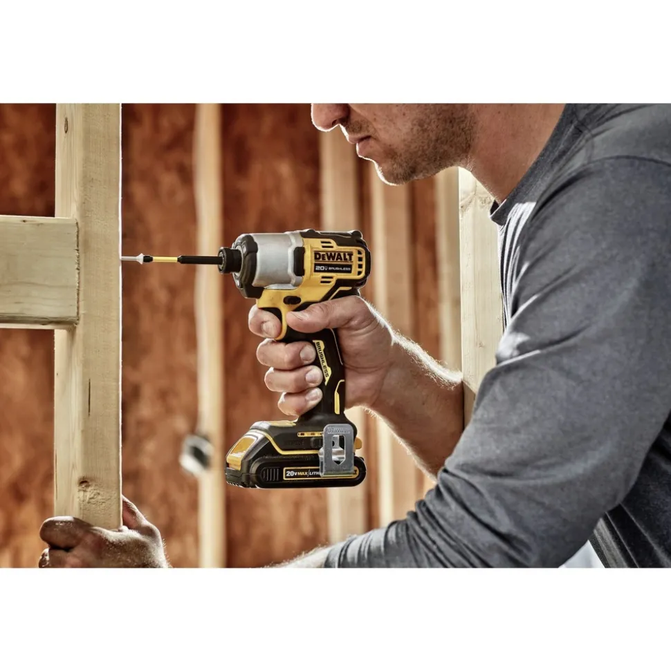 Factory Reconditioned Dewalt 20V MAX Brushless Lithium-Ion 1/4 in. Cordless Impact Driver (Tool Only)