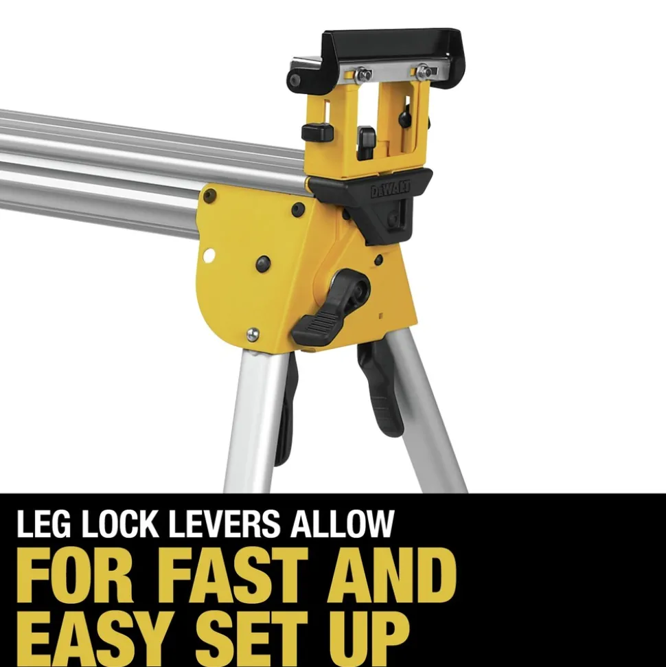 Factory Reconditioned Dewalt 9 in. x 150 in. x 32 in. Heavy-Duty Miter Saw Stand - Silver