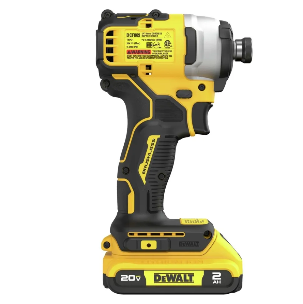 Factory Reconditioned Dewalt 20V MAX ATOMIC Lithium-Ion Brushless 1/4 in. Cordless Impact Driver Kit (2 Ah)