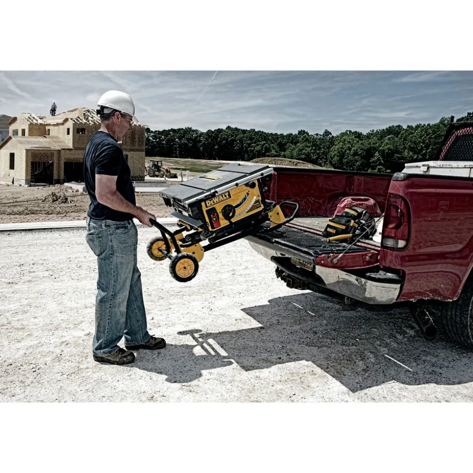 Factory Reconditioned Dewalt 15 Amp Site-Pro Compact 10 in. Jobsite Table Saw with Rolling Stand