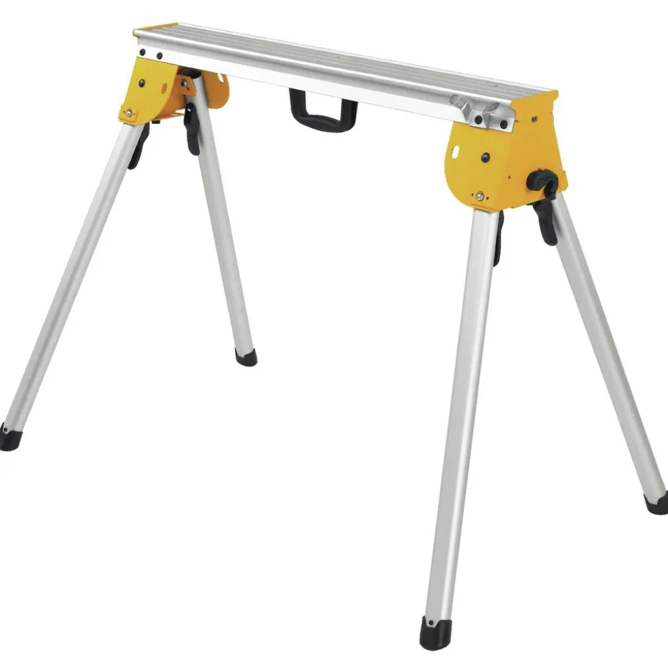 Factory Reconditioned Dewalt 11 in. x 36 in. x 32 in. Heavy Duty Work Stand with Miter Saw Mounting Brackets - Silver/Yellow