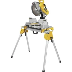 Factory Reconditioned Dewalt 11 in. x 36 in. x 32 in. Heavy Duty Work Stand with Miter Saw Mounting Brackets - Silver/Yellow