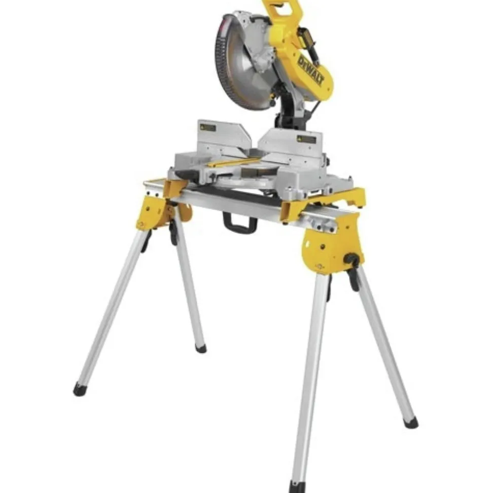 Factory Reconditioned Dewalt 11 in. x 36 in. x 32 in. Heavy Duty Work Stand with Miter Saw Mounting Brackets - Silver/Yellow