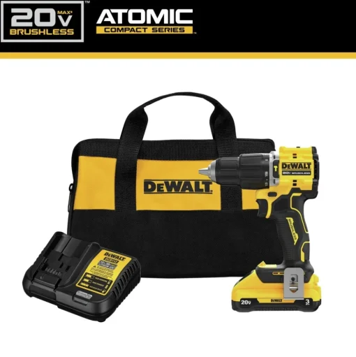 Factory Reconditioned Dewalt 20V MAX ATOMIC Lithium-Ion Brushless 1/2 in. Cordless Hammer Drill Kit (3 Ah)