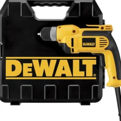 Factory Reconditioned Dewalt 8 Amp VSR 3/8 in. Pistol Grip Drill with Keyless Chuck Kit