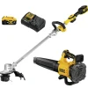 Factory Reconditioned Dewalt 20V MAX XR Brushless Lithium-Ion 14 in. Cordless Folding String Trimmer/Handheld Blower Combo Kit (4 Ah)