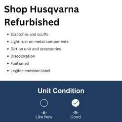 Factory Reconditioned Husqvarna 970694802 130L 28cc 18 in. Cutting Width Gas String Trimmer
