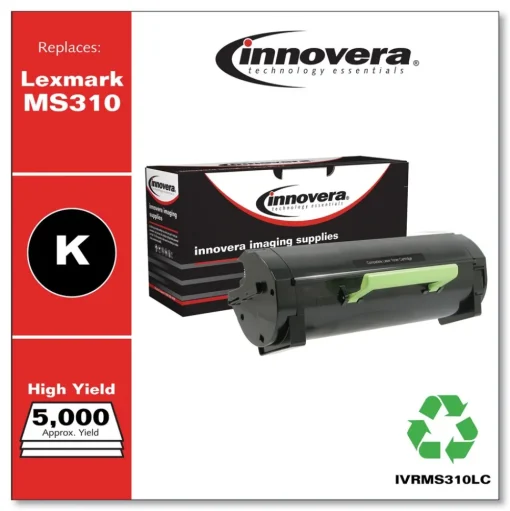 Factory Reconditioned Innovera 5000 Page-Yield Remanufactured High-Yield Toner Replacement for MS310 - Black