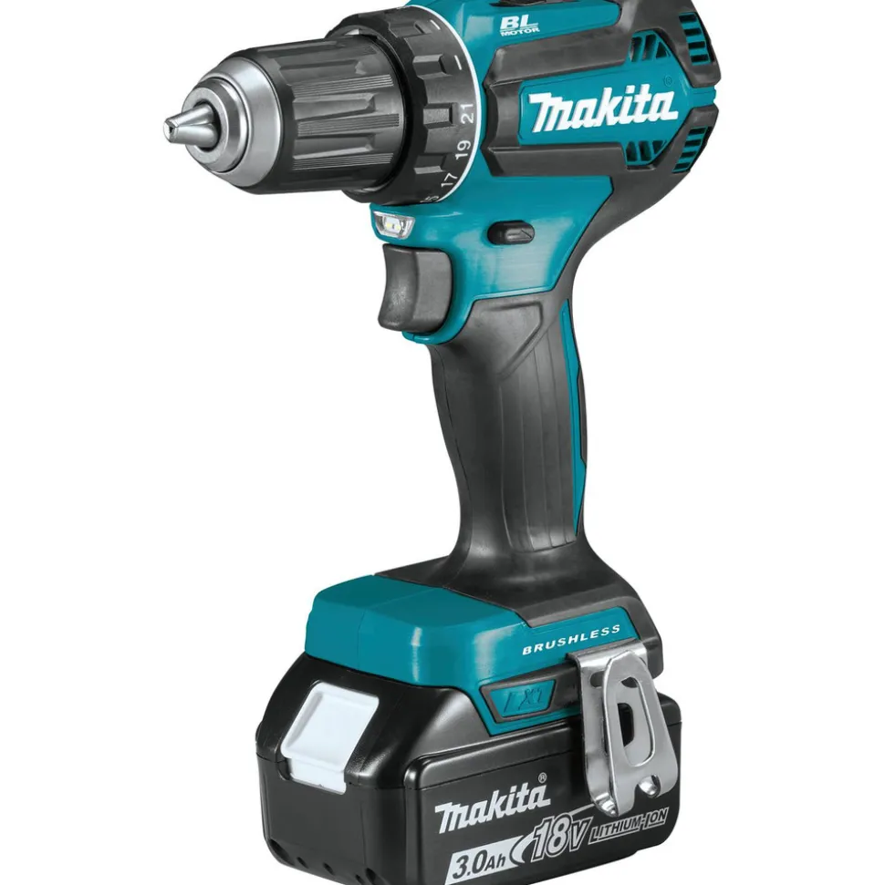 Factory Reconditioned Makita 18V LXT Brushless Lithium-Ion 1/2 in. Cordless Compact Drill Driver Kit (3 Ah)