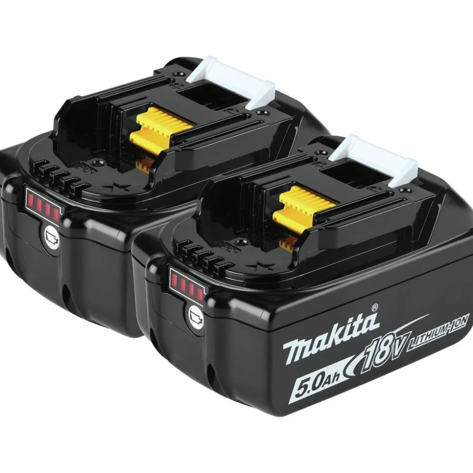 Factory Reconditioned Makita 18V LXT Brushless Lithium-Ion 1/2 in. Cordless Hammer Drill Driver and 4-Speed Impact Driver Combo Kit with 2 Batteries (5 Ah)