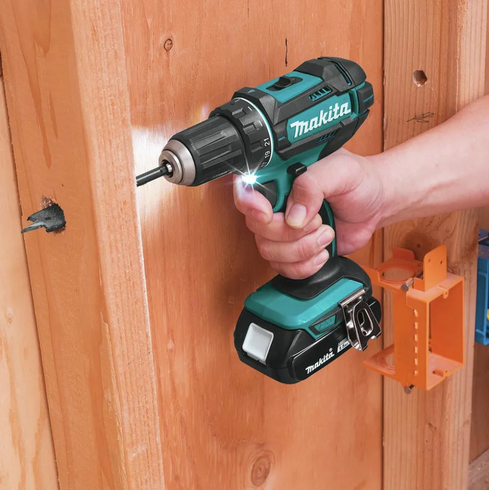 Factory Reconditioned Makita 18V LXT Brushed Lithium-Ion 1/2 in. Cordless Compact Drill Driver Kit with 2 Batteries (1.5 Ah)