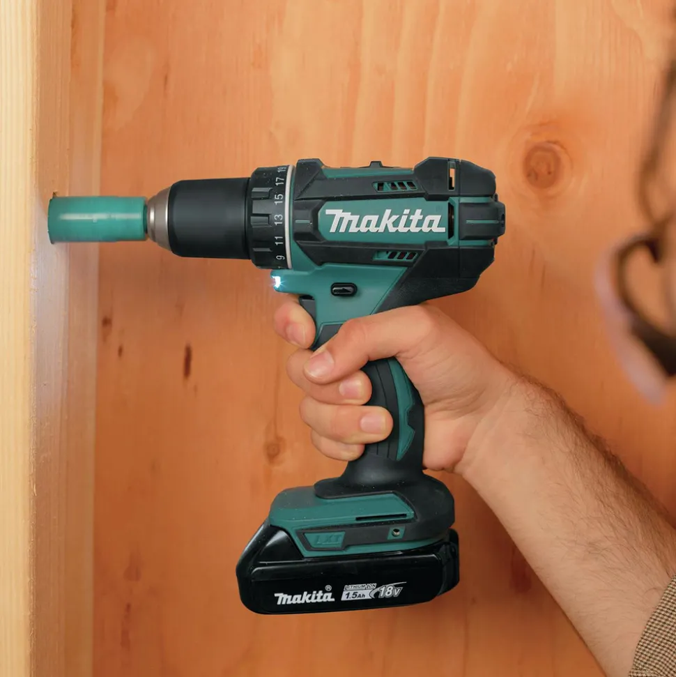 Factory Reconditioned Makita 18V LXT Brushed Lithium-Ion 1/2 in. Cordless Compact Drill Driver Kit with 2 Batteries (1.5 Ah)