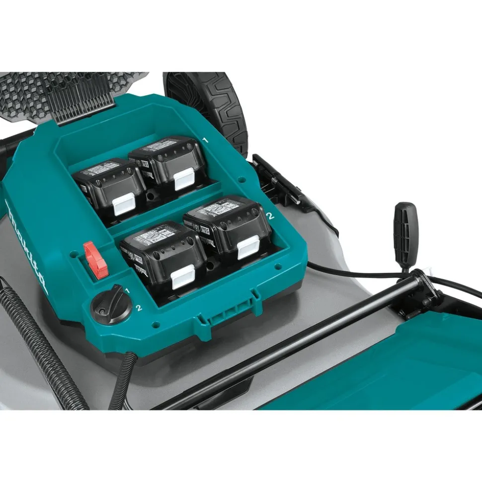 Factory Reconditioned Makita 18V X2 (36V) LXT Brushless Lithium-Ion 21 in. Cordless Self-Propelled Commercial Lawn Mower Kit with 4 Batteries (5 Ah)