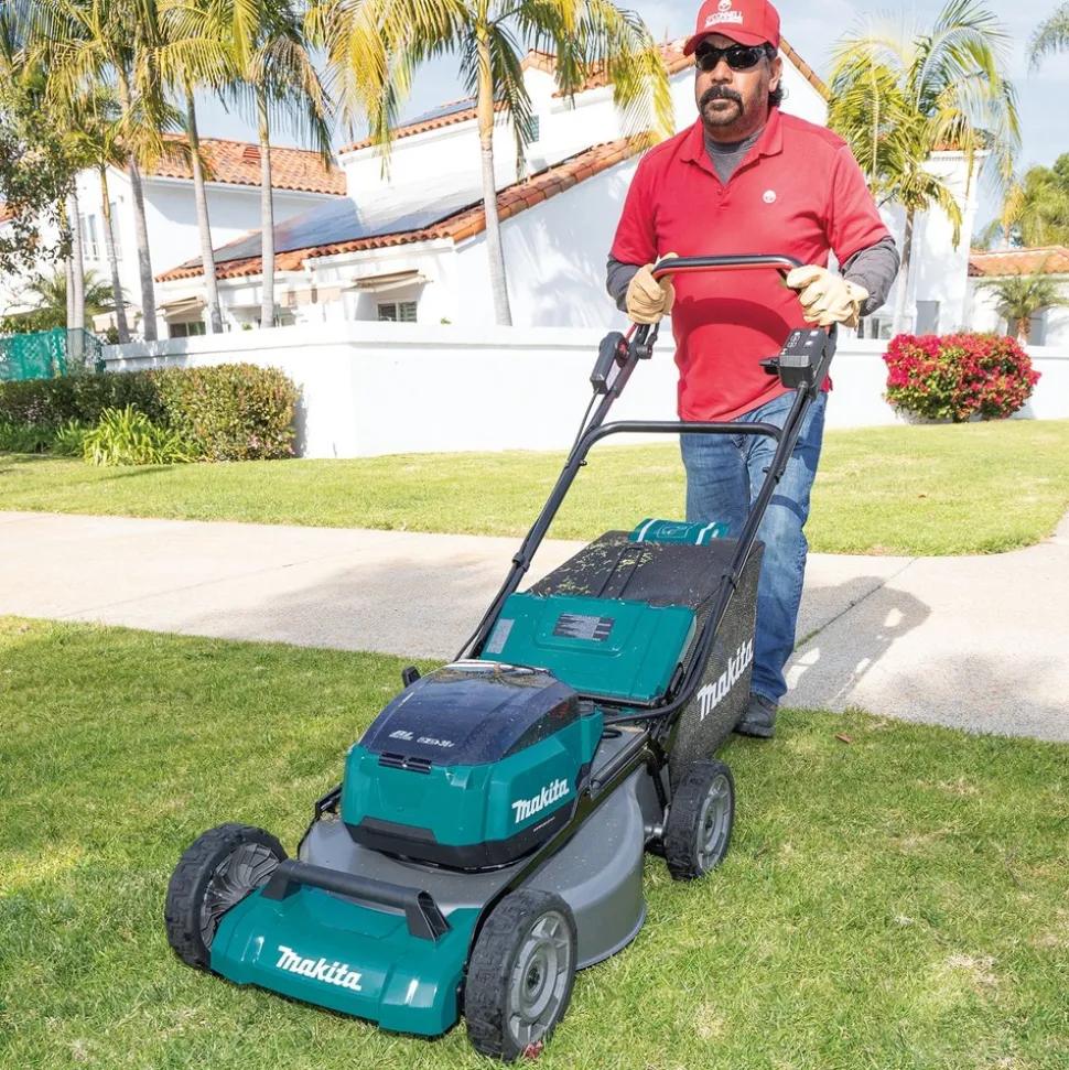 Factory Reconditioned Makita 18V X2 (36V) LXT Brushless Lithium-Ion 21 in. Cordless Self-Propelled Commercial Lawn Mower Kit with 4 Batteries (5 Ah)