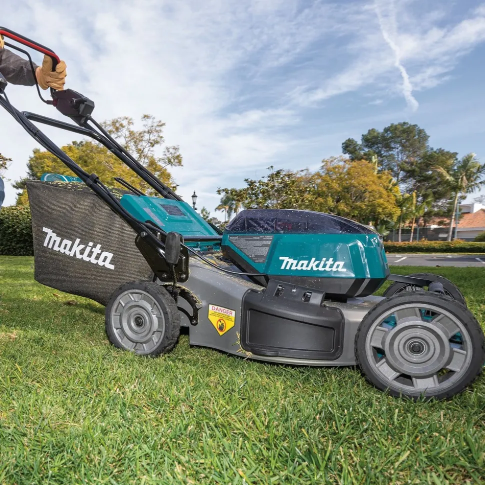 Factory Reconditioned Makita 18V X2 (36V) LXT Brushless Lithium-Ion 21 in. Cordless Self-Propelled Commercial Lawn Mower Kit with 4 Batteries (5 Ah)