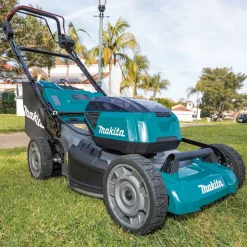 Factory Reconditioned Makita 18V X2 (36V) LXT Brushless Lithium-Ion 21 in. Cordless Self-Propelled Commercial Lawn Mower Kit with 4 Batteries (5 Ah)
