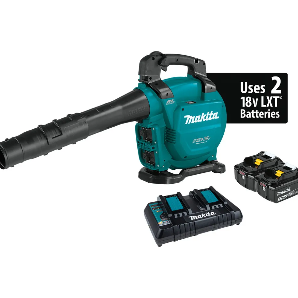 Factory Reconditioned Makita 18V X2 (36V) LXT Brushless Lithium-Ion Cordless Blower Kit with 2 Batteries (5 Ah)