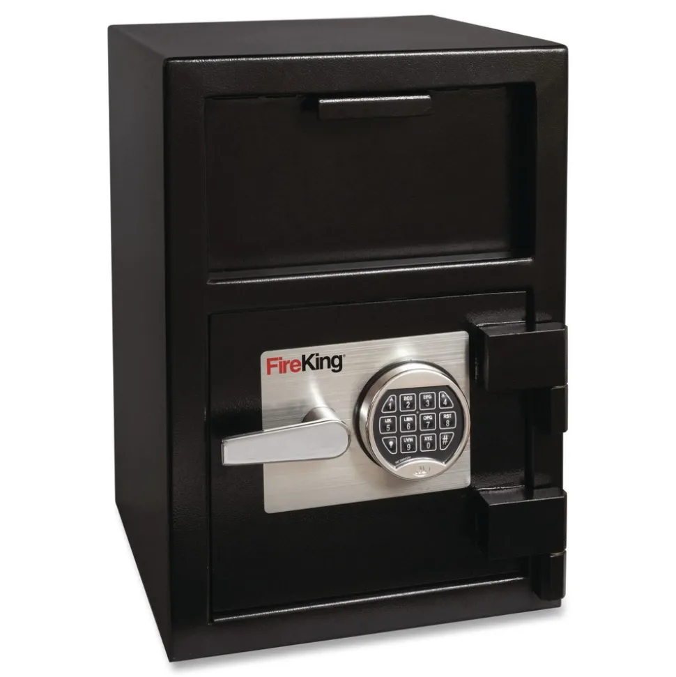 FireKing 14 in. x 15.5 in. x 20 in. 0.95 cu ft Depository Security Safe - Black