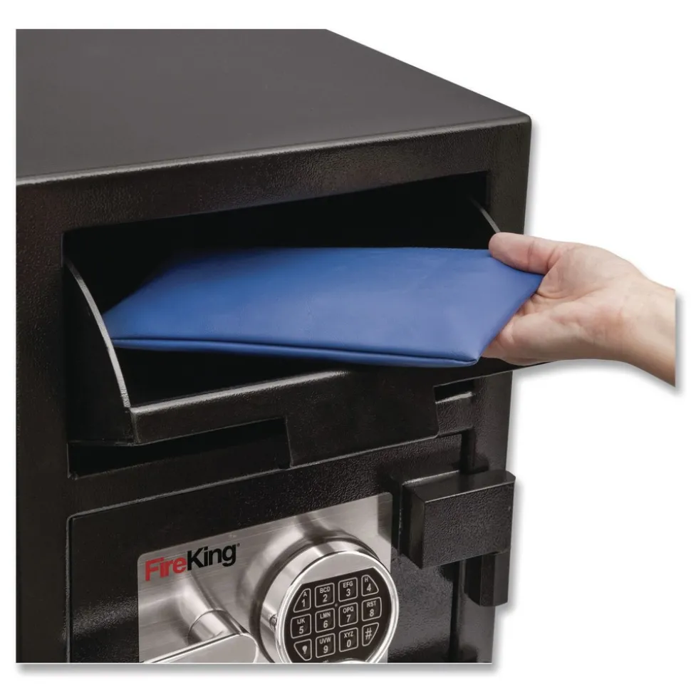 FireKing 14 in. x 15.5 in. x 20 in. 0.95 cu ft Depository Security Safe - Black
