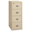 FireKing Patriot 4 Letter-Size File Drawers 1-Hour Fire Protection 17.75 in. x 31.63 in. x 52.75 in. Insulated Fire File - Parchment