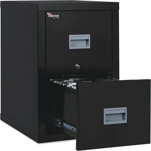 FireKing Patriot by FireKing 17.75 in. x 25 in. x 27.75 in. Insulated Fire File with 2 Legal/Letter Drawers - Black
