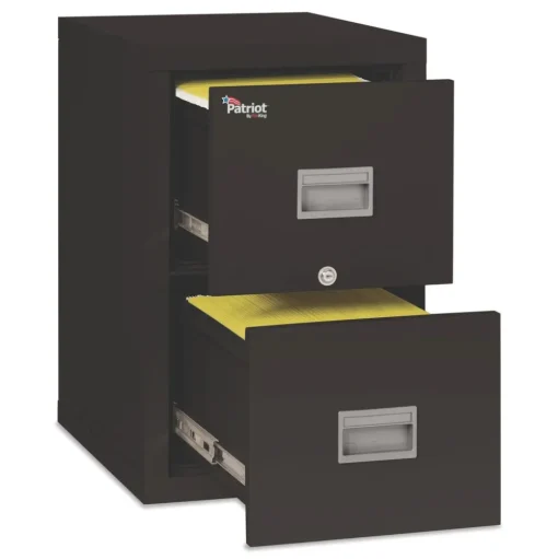 FireKing Patriot by FireKing 17.75 in. x 25 in. x 27.75 in. Insulated Fire File with 2 Legal/Letter Drawers - Black