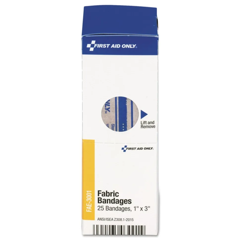 First Aid Only 1 in. x 3 in. SmartCompliance Fabric Bandages (25/Box)