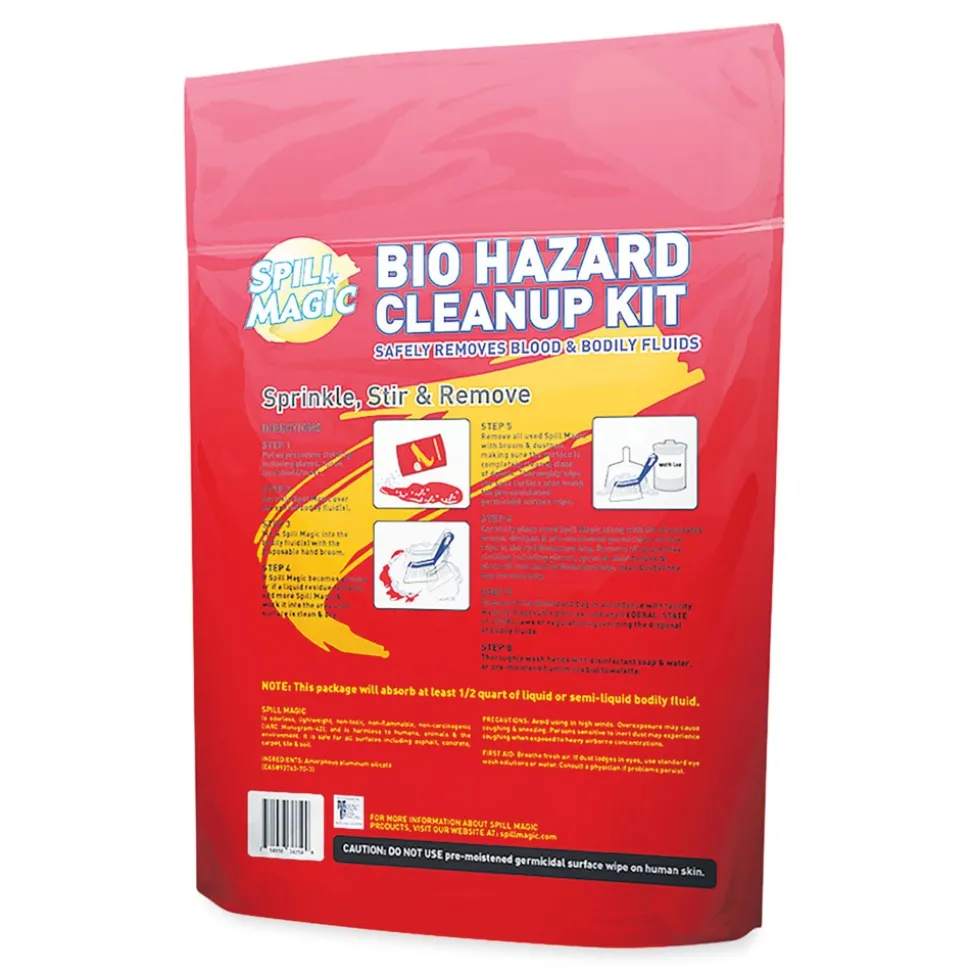 First Aid Only 0.75 in. x 6 in. x 9 in. Biohazard Spill CleanUp (1-Kit)