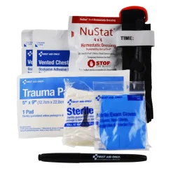 First Aid Only 11-Piece Critical Essentials Bleeding Control Kit for Limb, Chest and Torso Wounds