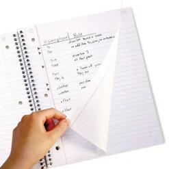Five Star 10.5 in. x 8.63 in. Sheets Wide/Legal Rule 1-Subject Wirebound Notebook - Black Cover