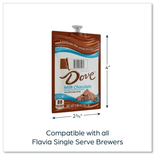 FLAVIA 48000 Dove Hot Chocolate Freshpack - Milk Chocolate (72/Carton)