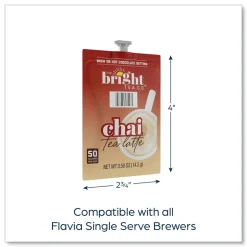 FLAVIA The Bright Tea Co. Tea Freshpack - Chai Latte (72/Carton)