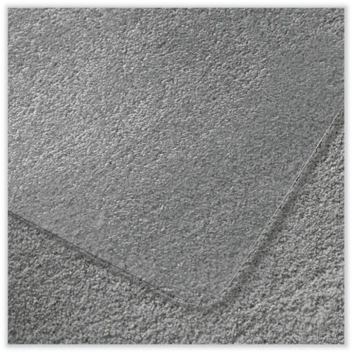 Floortex 60 in. x 48 in. Cleartex Ultimat Polycarbonate Chair Mat for High Pile Carpets - Clear