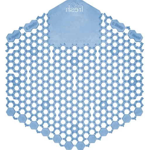 Fresh Products Wave 3D Urinal Deodorizer Screen - Blue, Cotton Blossom Scent (10/Box, 6 Boxes/Carton)