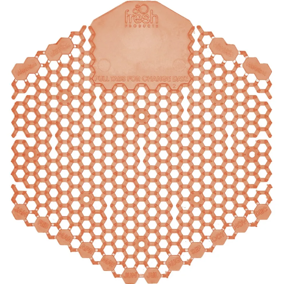 Fresh Products Wave 3D Urinal Deodorizer Screen - Mango Scent, Orange (10/Box)