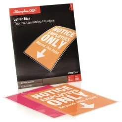 GBC 9 in. x 11.5 in. 3 mil UltraClear Thermal Laminating Pouches - Gloss Clear (50/Box)