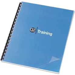 GBC 11 in. x 8.5 in. Clear View Punched Presentation Covers for Binding Systems - Clear (100/Box)