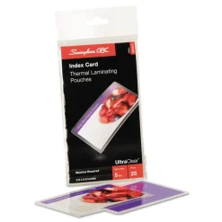 GBC UltraClear 5.5 in. x 3.5 in. 3 mil Thermal Laminating Pouches - Gloss Clear (25/Pack)