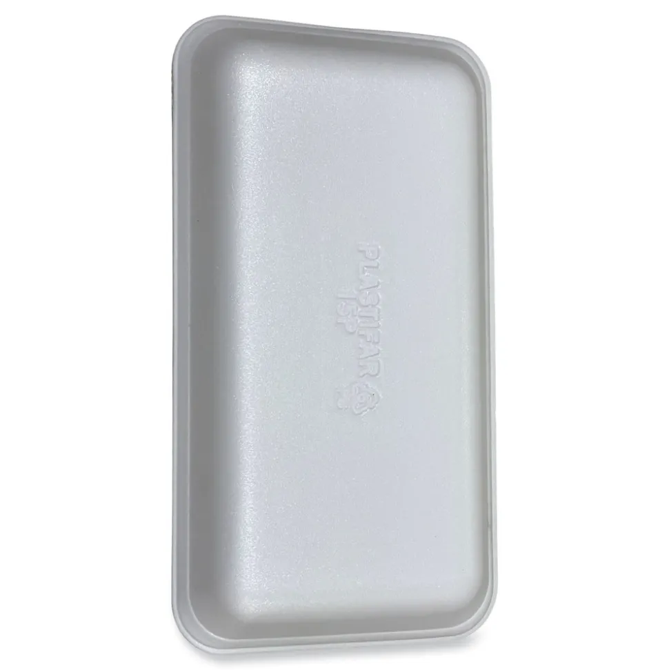 GEN 15PWH 14.44 in. x 7.88 in. x 1.37 in. #15P Meat Trays - White (200/Carton)