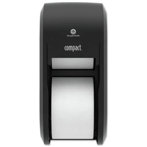 Georgia Pacific Professional Compact Vertical 2-Roll 14.06 in. x 6.69 in. x 8.19 in. Coreless Tissue Dispenser - Black (1/Carton)