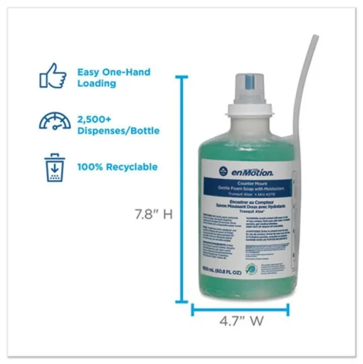 Georgia Pacific Professional 42718 enMotion 1800 mL Counter Mount Foam Soap Refill - Tranquil Aloe (2/Carton)
