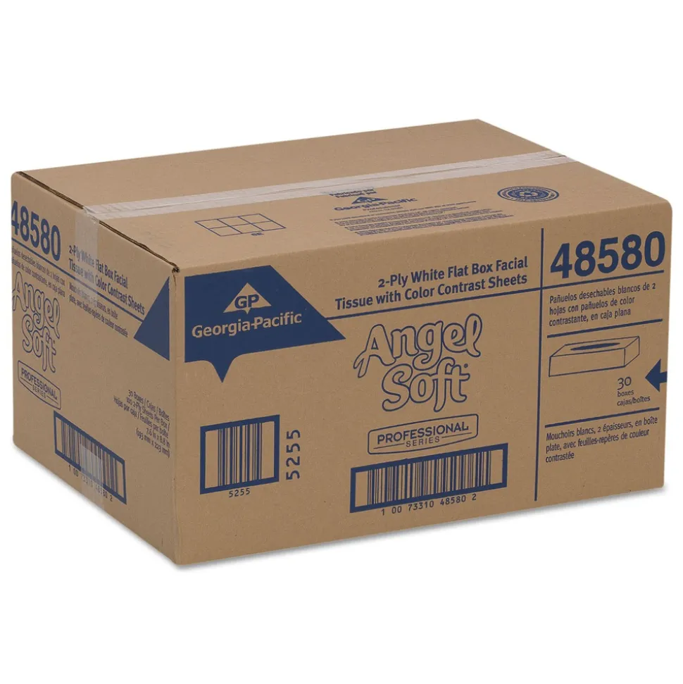 Georgia Pacific Professional 2-Ply Premium Facial Tissues in Flat Box - White (100-Sheets, 30-Boxes/Carton)
