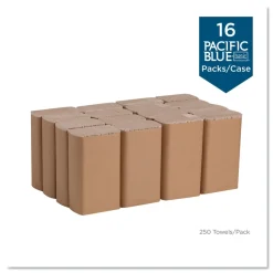 Georgia Pacific Professional 23304 9.2 in. x 9.4 in. 1-Ply Pacific Blue Basic M-Fold Paper Towels - Brown (16 Packs/Carton)
