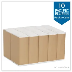 Georgia Pacific Professional 25190 10.1 in. x 12.7 in. 1-Ply Pacific Blue Basic C-Fold Paper Towel - White (2400/Carton)
