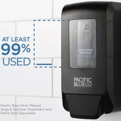 Georgia Pacific Professional Pacific Blue Ultra 5.6 in. x 4.4 in. x 11.5 in. 1200 mL Refill Soap/Sanitizer Dispenser - Black (1/Carton)