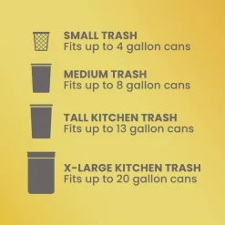 Glad ForceFlex 24 in. x 27.38 in. 13 Gallon Kitchen Drawstring Trash Bags - White Fresh Clean Scent (240/Carton)