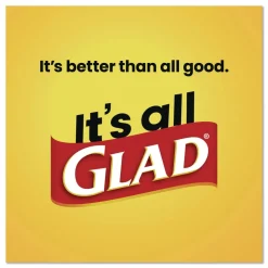 Glad ForceFlex Kitchen Drawstring Trash Bags, Drawstring, 13 gal, Unscented, 23.47 x 25.38, White, 110 Bags/Box, 3 Boxes/Carton