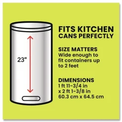 Glad ForceFlex MaxStrength 24 in. x 28 in. 13 Gallon Tall Kitchen Drawstring Trash Bags - Fresh Clean Scent/White (204/Carton)