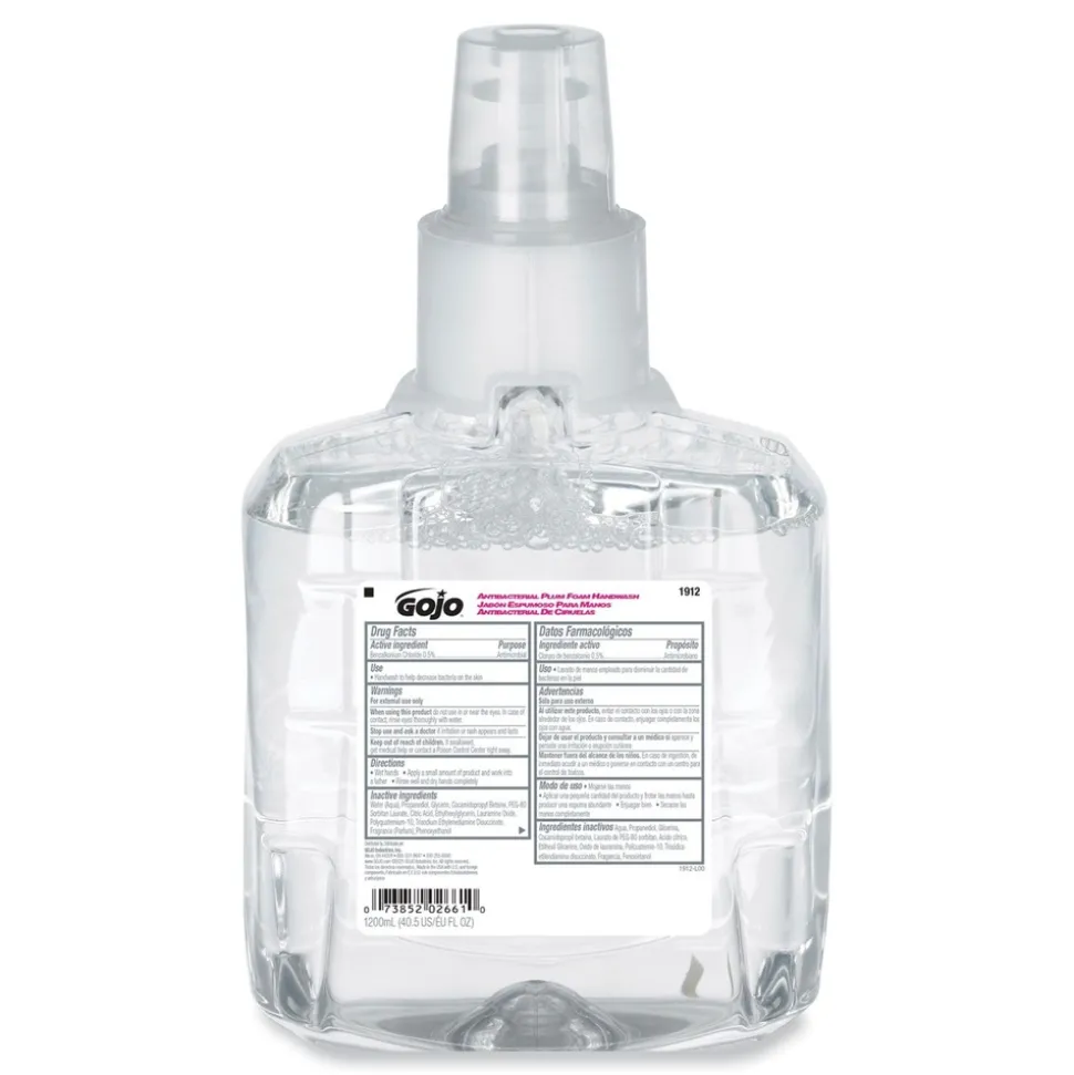 GOJO Industries 1200 ml Antibacterial Foam Handwash Refill for LTX-12 Dispenser - Plum Scent (2/Carton)